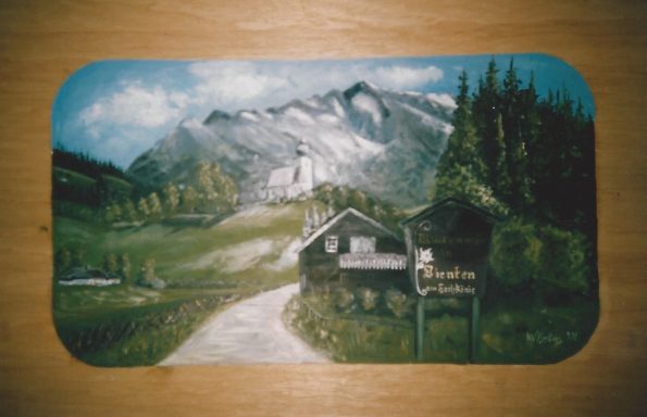 Wanderkiste mit dem Motiv Dienten am Hochkönig