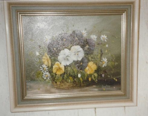 Stiefmütterchen im Korb